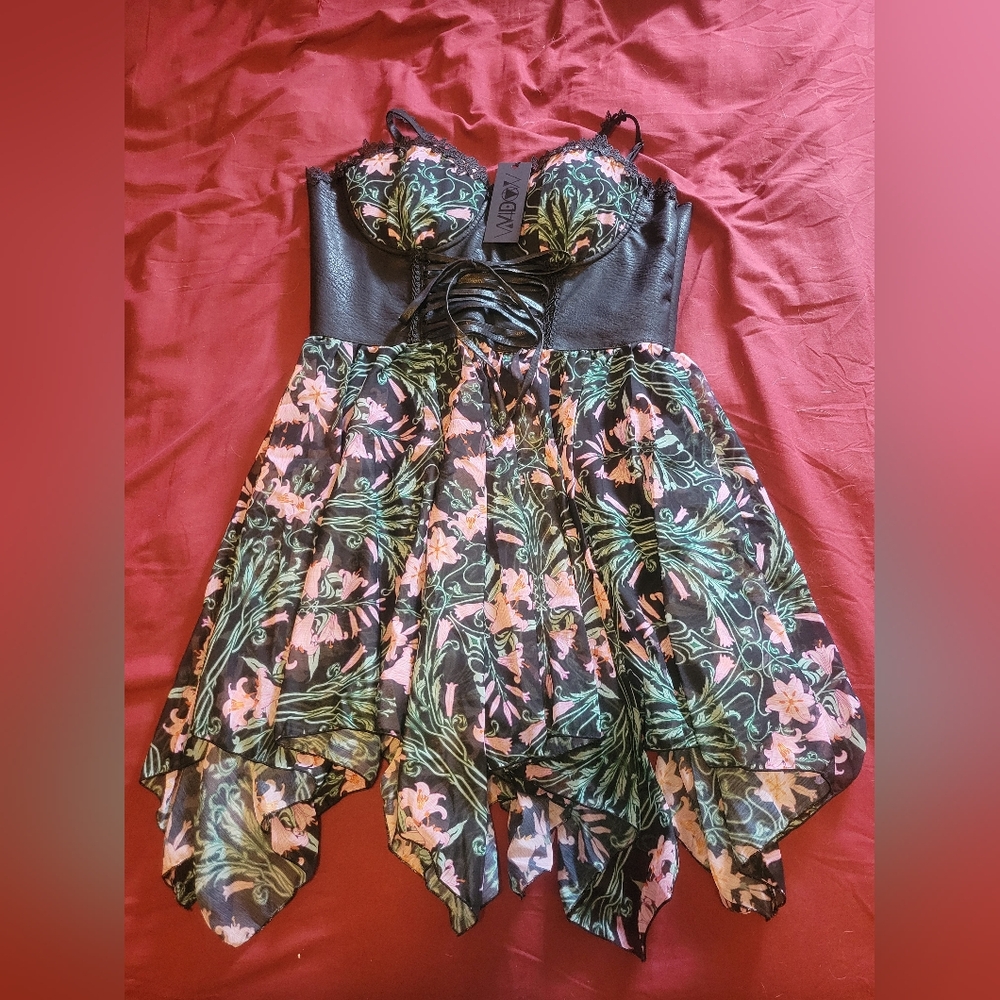 Dolls kill widow floral oath dress